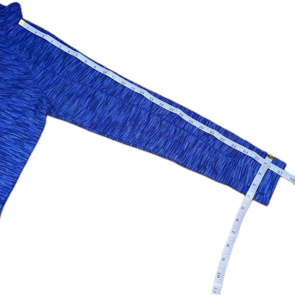 Mizuno Drylite Performance Flex Top 1/4 Zip Pullover Marbled Blue Womens Size L - Picture 5 of 11